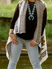 Aztec Print Vest