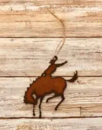 Bronc Rider Metal Ornament/Wall Hanging