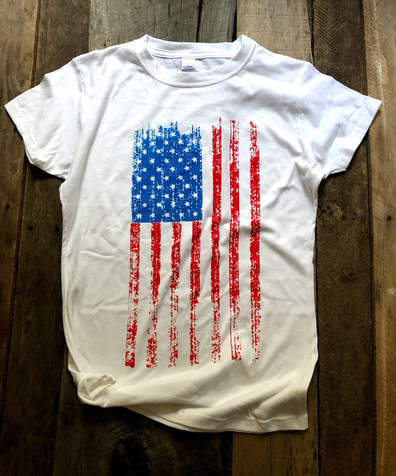 American Flag Distressed T-Shirt