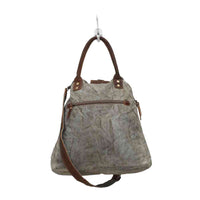 Leather and Canvas "Gerster" Shoulder Bag