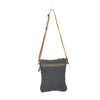 Cowhide and Canvas "Fond Stamp" Cross Body Bag