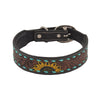 Hand Tooled Leather Dog Collar with Sunflower