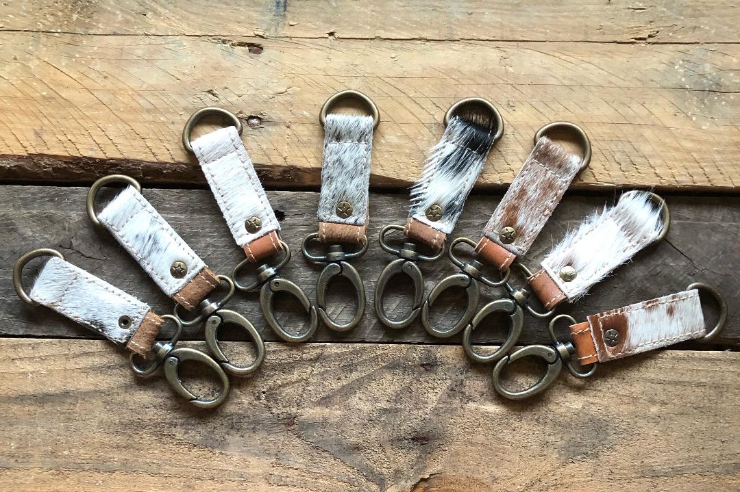 Cowhide Key Chains