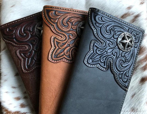 Montana West Leather Long Wallet