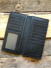 Leather Cowhide Long Wallet