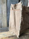 Leather and Canvas Western Blanket Tote
