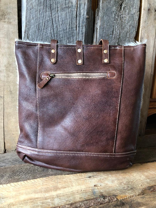 Cowhide and Leather Purse/Tote Bag