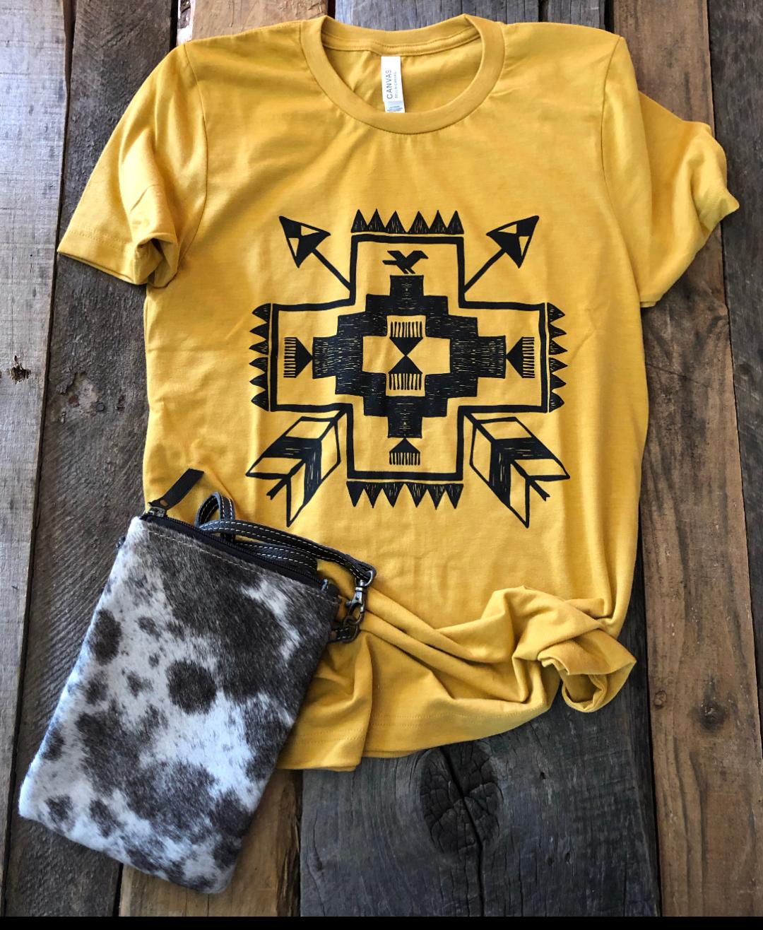 Aztec Geometric Cross T-Shirt