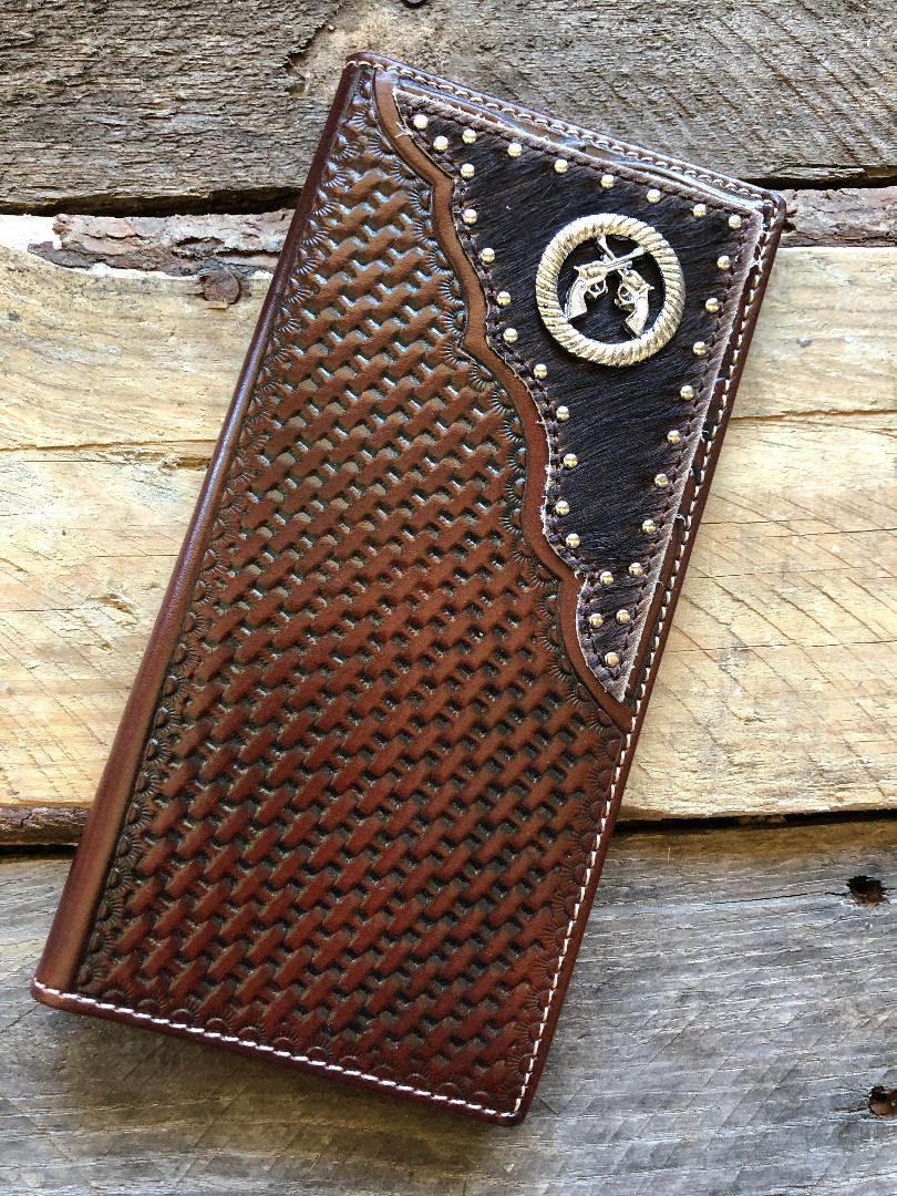 Leather Cowhide Long Wallet