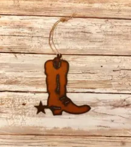 Cowboy Boot Metal Ornament/Wall Hanging