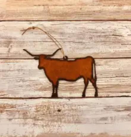 Longhorn Steer Metal Ornament/Wall Hanging