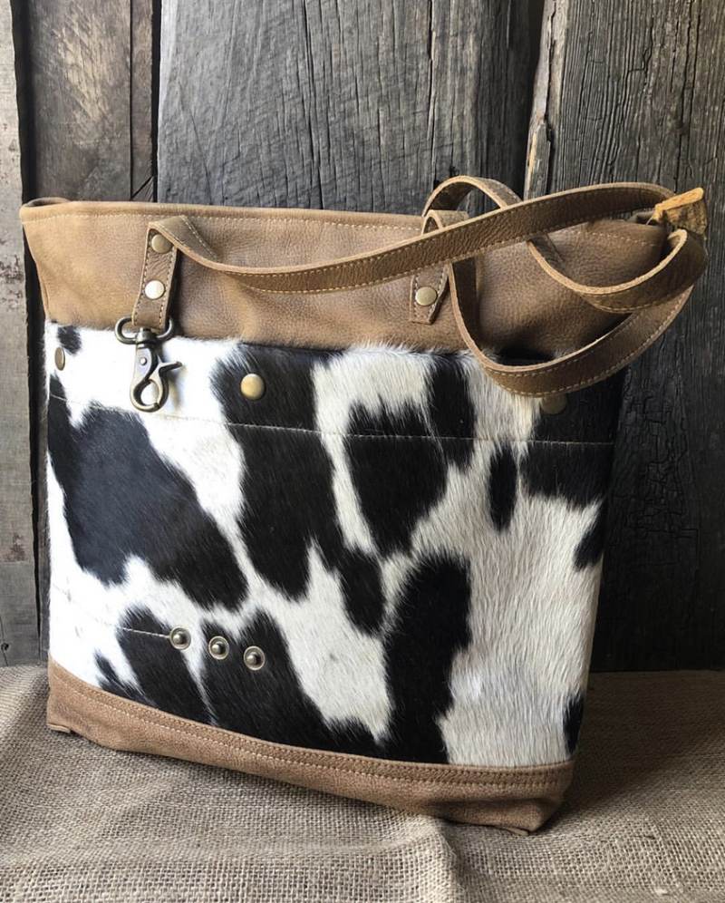 Coca Leather and Cowhide Purse/Tote