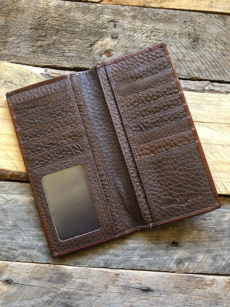 Leather Cowhide Long Wallet