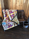 Southwest Sherpa Lined Blanket Throw