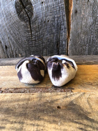 Faux Cow Hide Moccasins for Cow Kids