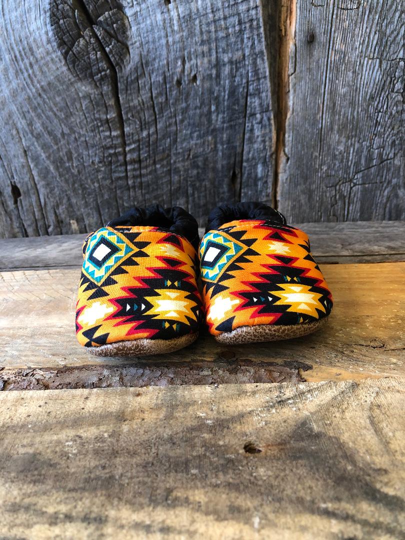 Aztec Moccasins for Cow Kids