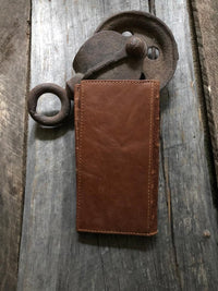 Leather Ostrich Pattern Cowhide Long Wallet